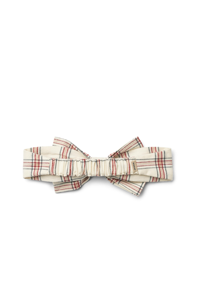 Headband Bow Alba - Eggshell Check