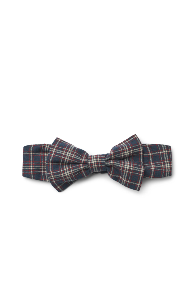 Headband Bow Alba - Navy Check