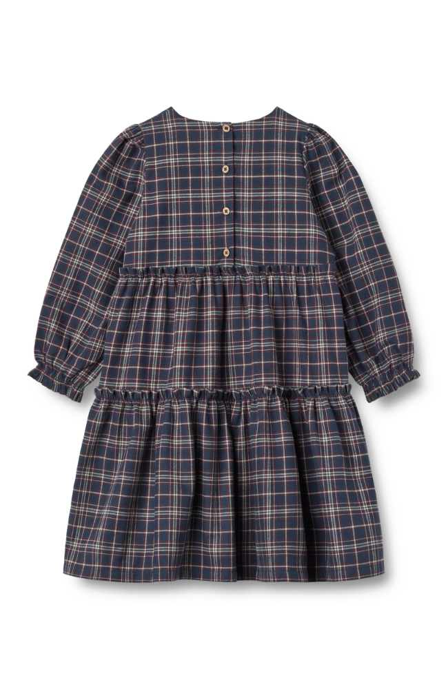 Dress L/S Fanny - Navy Check st.98-128