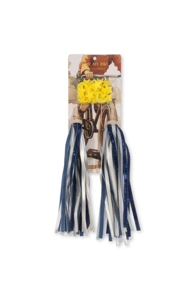 Bicycle Streamers And Beads - Dark Blue Glitter