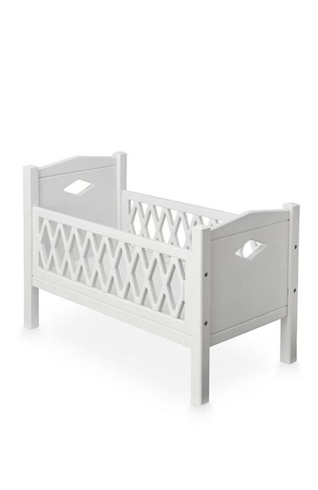 Harlequin Doll's Bed - White