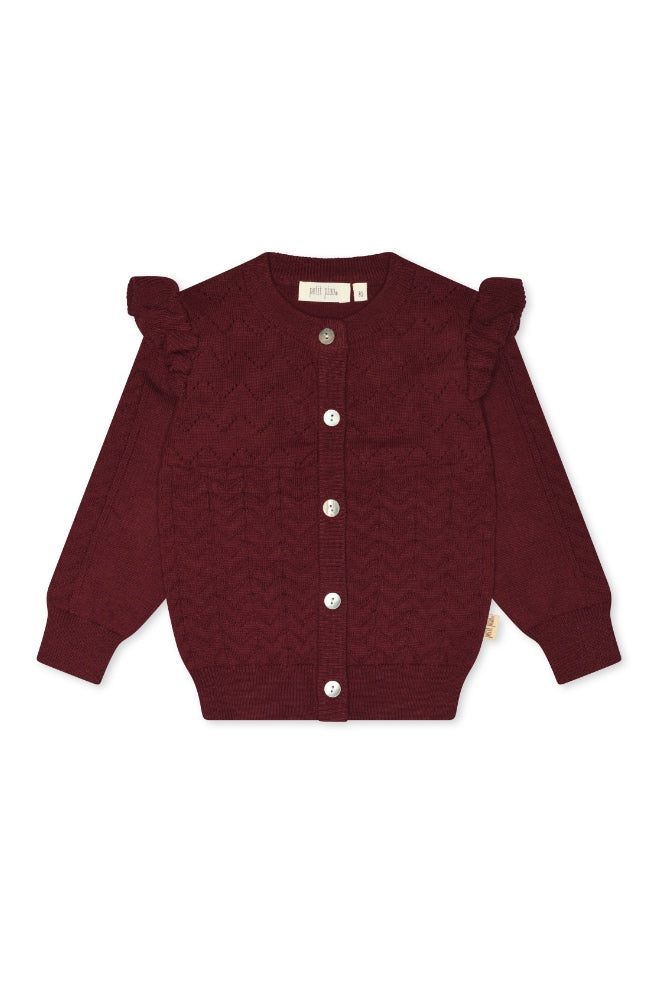 Cardigan Knit - Dark Cherry