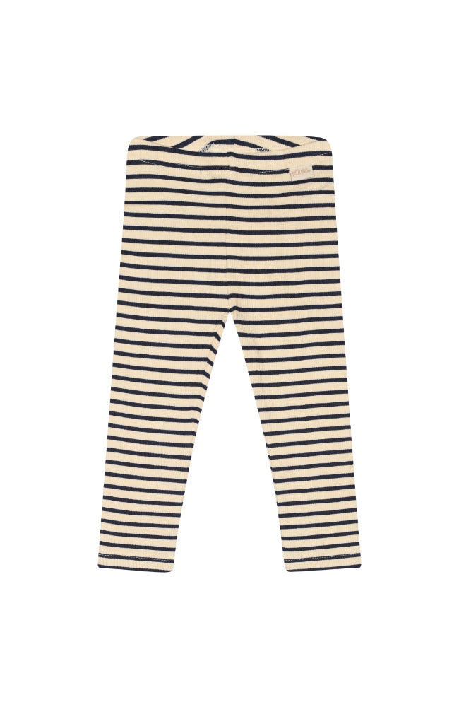 Leggings Modal Stripe - Indigo plum/dark off white