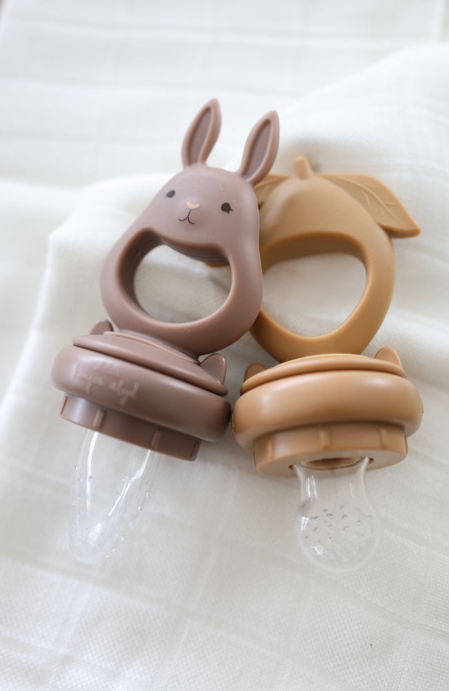 Silicone Fruit Feeding Pacifier Bunny - Hortensia / Almond