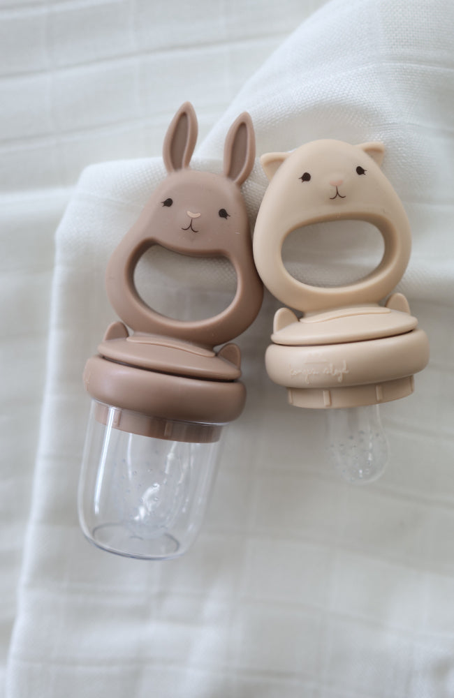 Silicone Fruit Feeding Pacifier Bunny - Bark / Shell