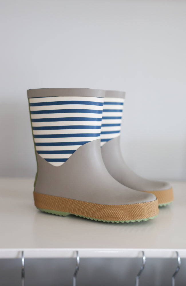 Rubber Boot Juno - Blue Stripe