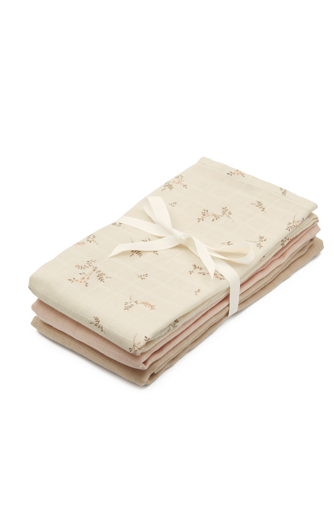 Muslin Cloth 3 Pack - Ashley, Coral, Latte