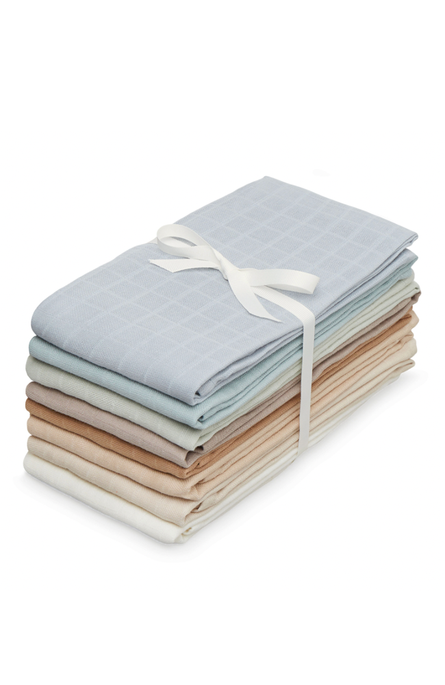 Muslin Cloth 8 Pack - Ocean Mix