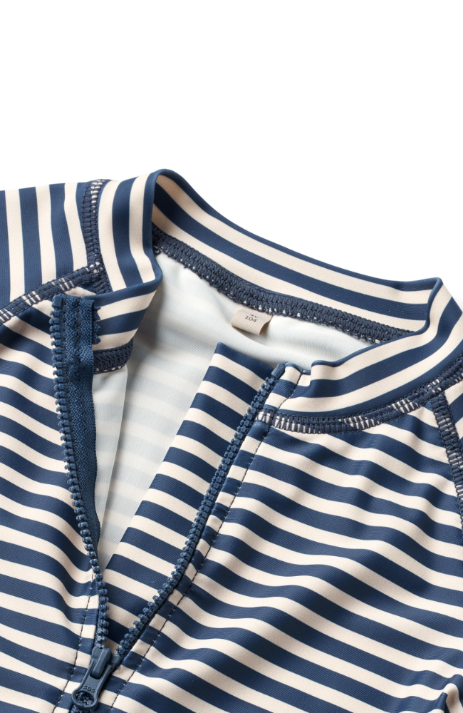 Swimsuit S/S Cas - Indigo stripe