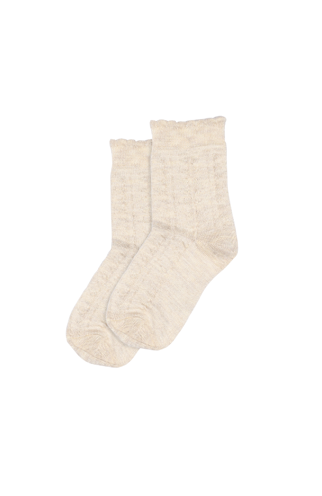 Minipop Bamboo Socks Pattern - Off White