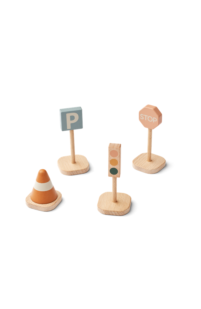 Village Traffic Signs 4pack - Mustard Multi Mix