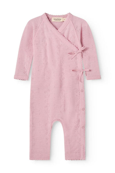 Rula Wool Onesie - Soft Berry