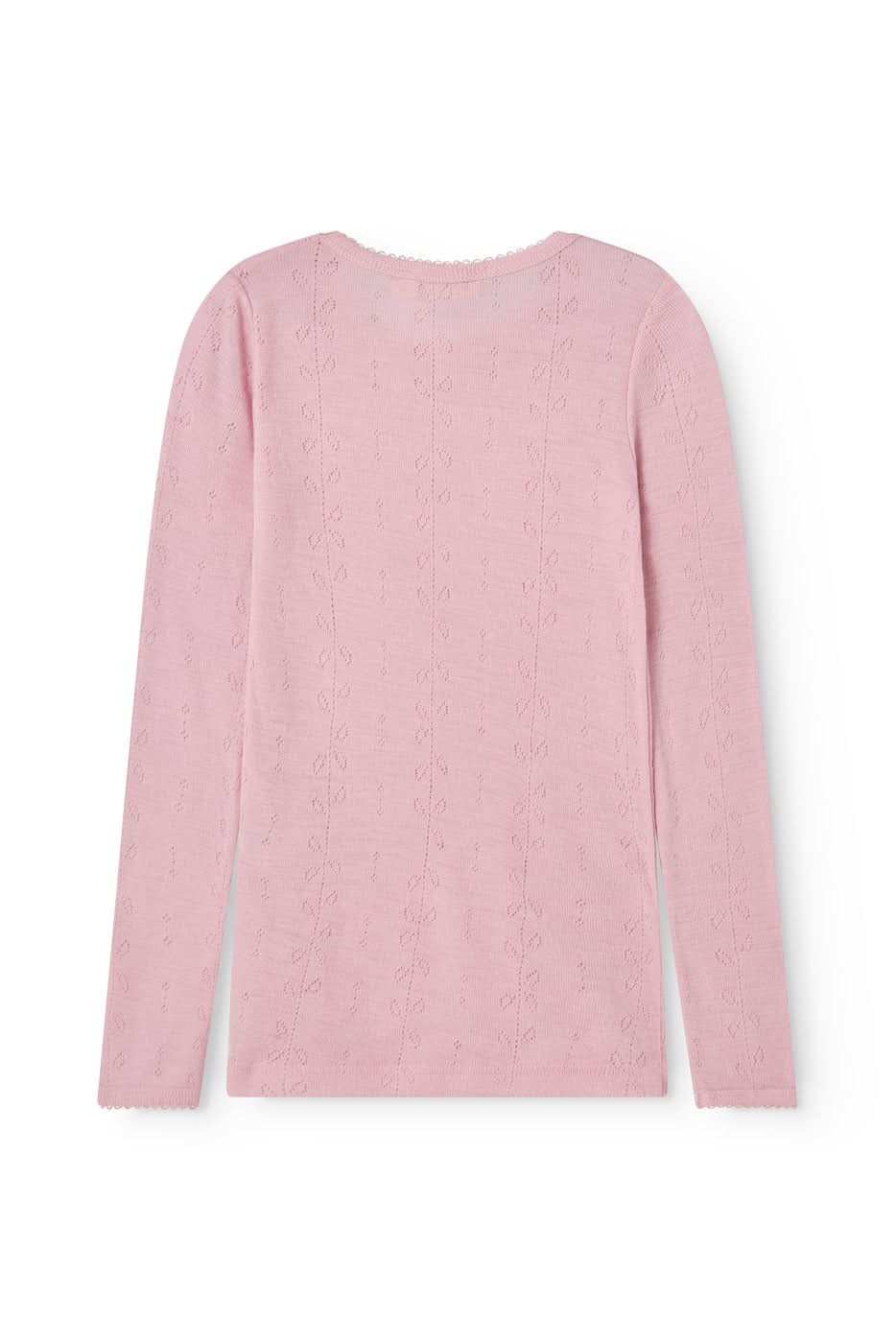 Tamra Wool Pointelle Top - Soft Berry
