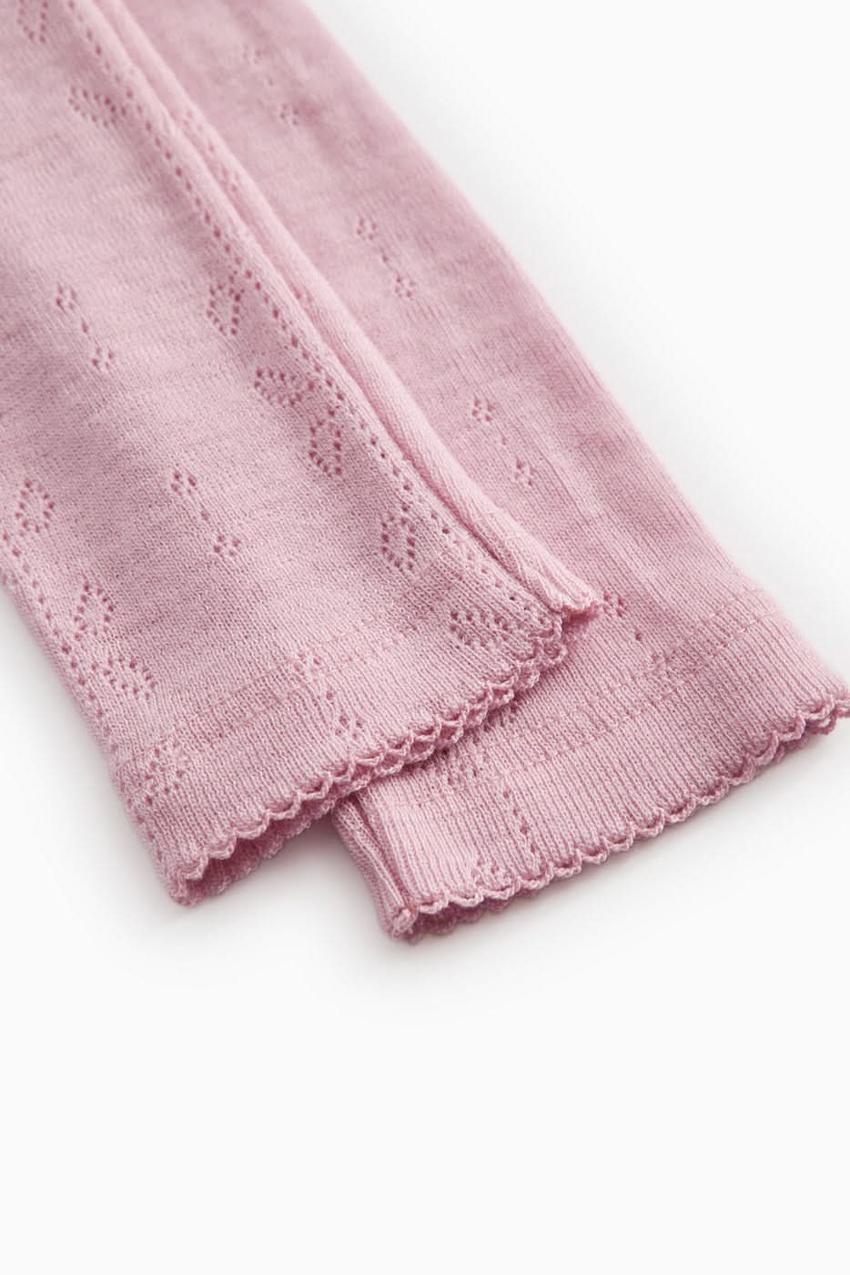 Leggings Wool Pointelle - Soft Berry