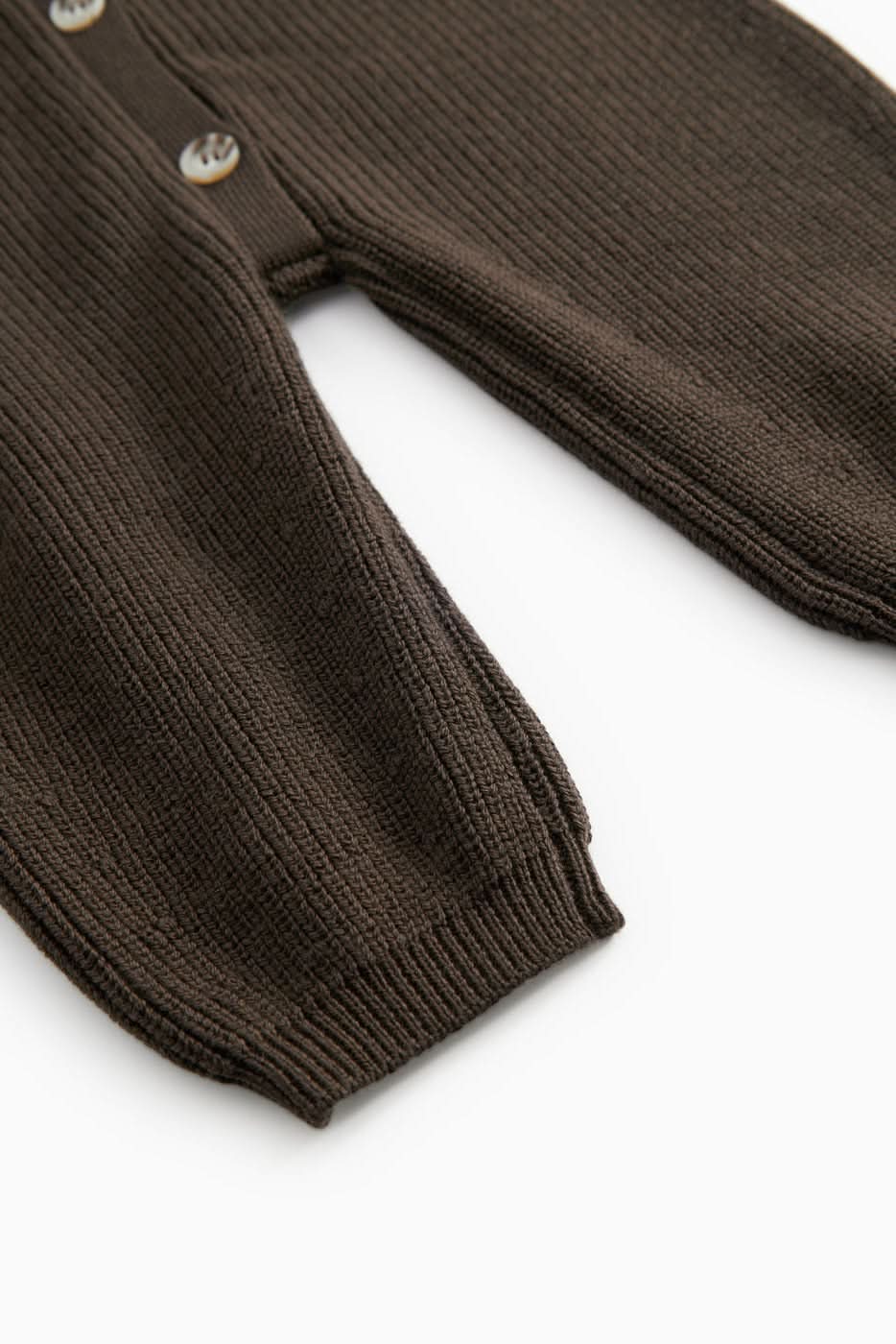 Robbie Knit Onesie - Dark Roast