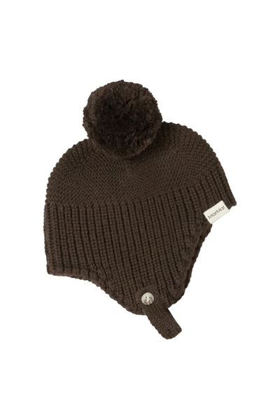 Aly Pompom Hat - Dark Roast