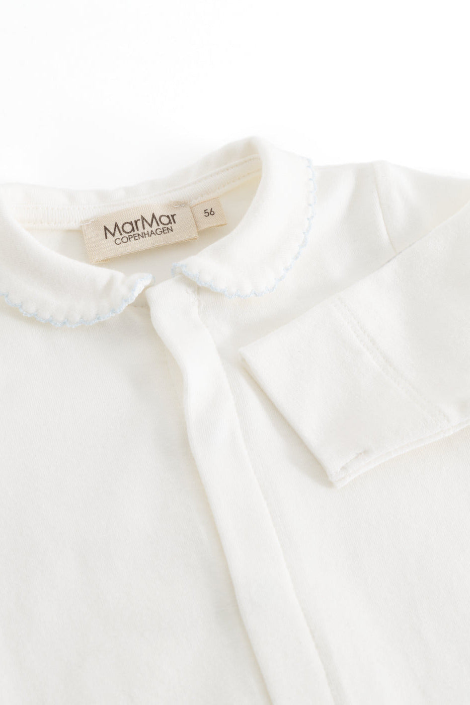 Ricci Newborn Romper - Light Blue Picot