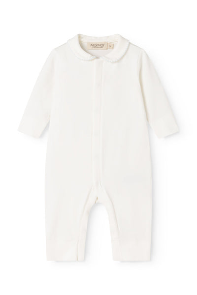 Ricci Newborn Romper - Light Blue Picot