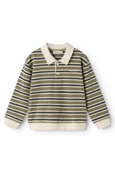 Thanos Polo Shirt - Seaweed Stripe