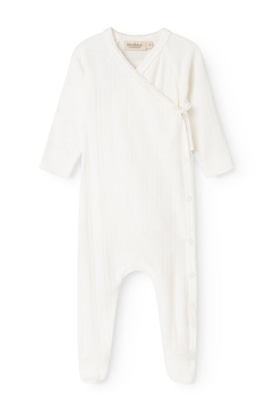 Rubetta Pointelle Onesie - Gentle White