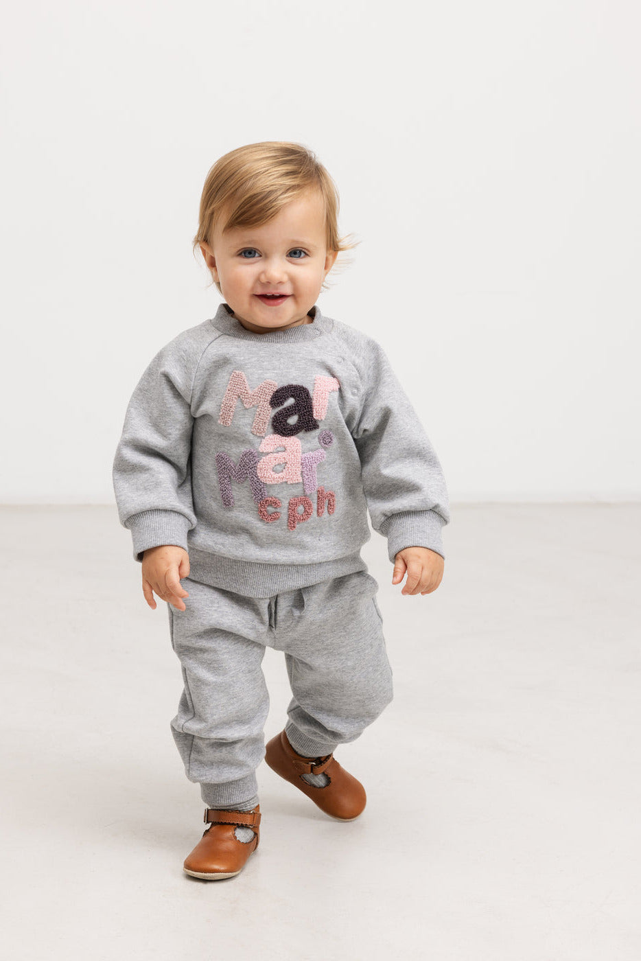 Theos Baby Sweatshirt - Cloud Grey Logo