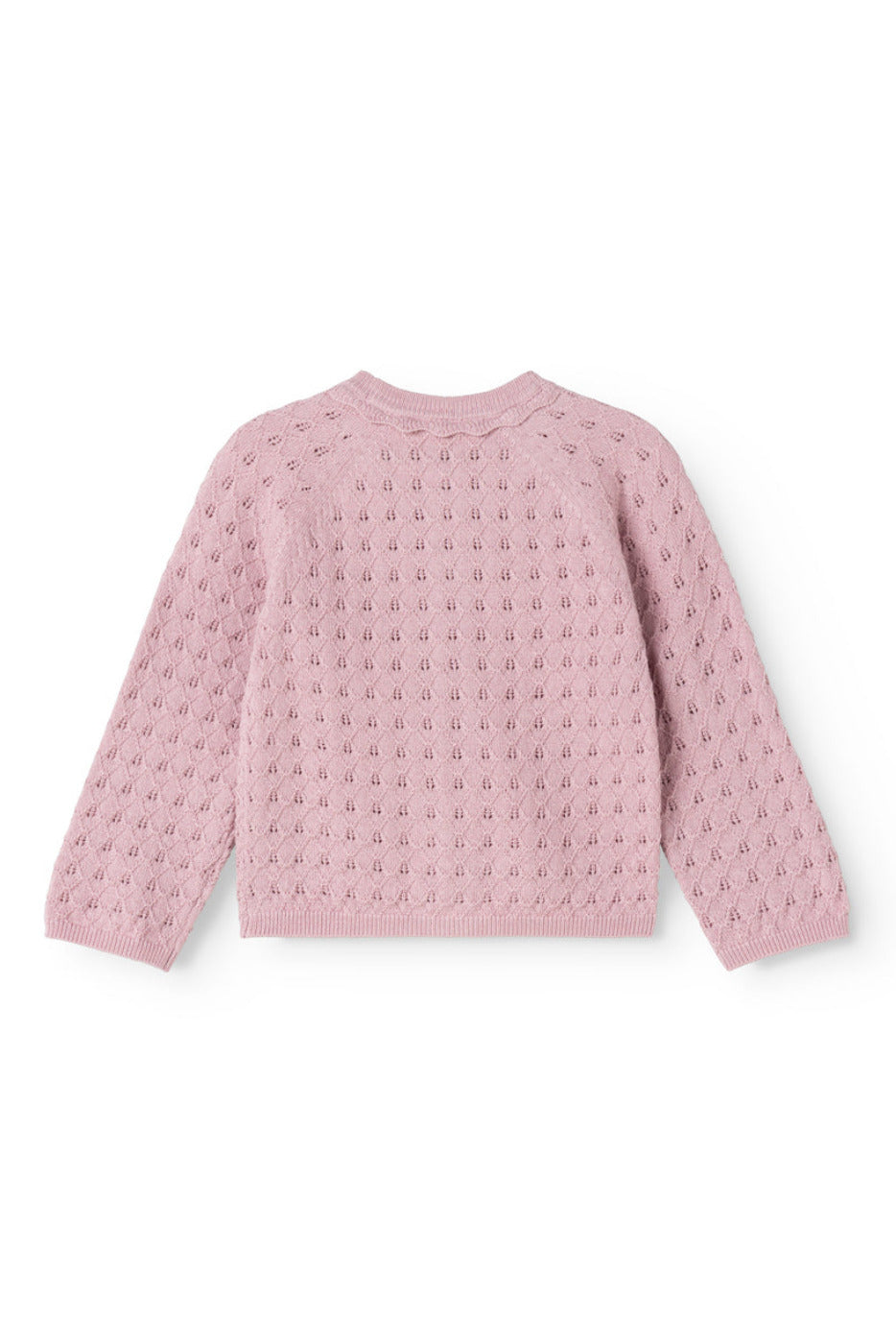 Totti Baby Wool Cardigan - Soft Berry