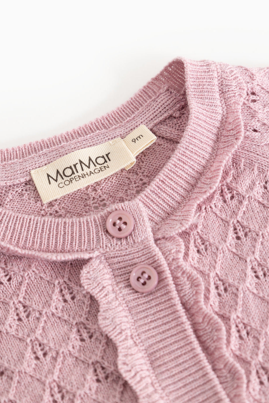 Totti Baby Wool Cardigan - Soft Berry