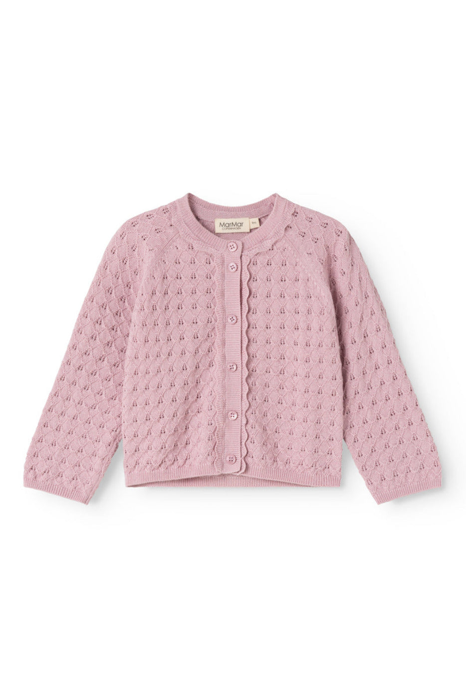 Totti Baby Wool Cardigan - Soft Berry