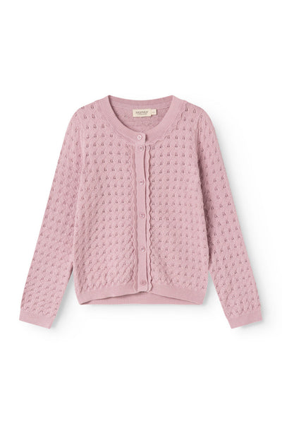 Tilda Wool Cardigan - Soft Berry