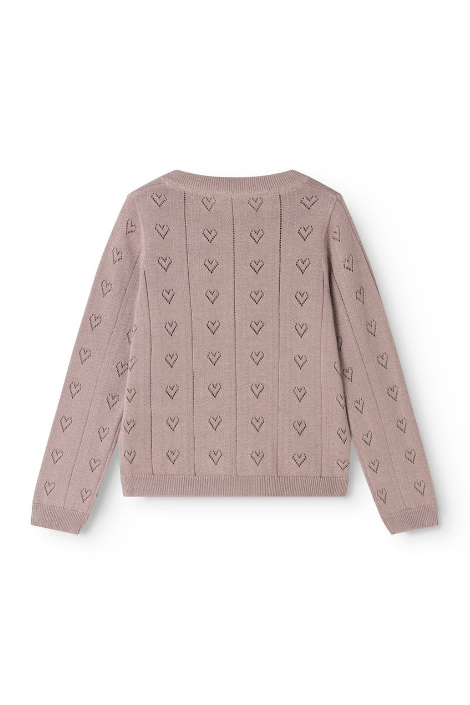 Tilda Pointelle Cardigan - Dusty Purple