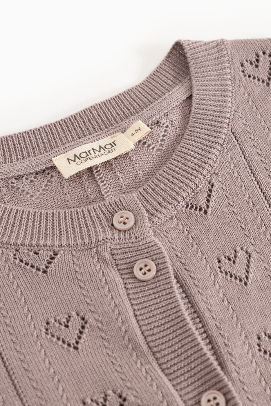 Tilda Pointelle Cardigan - Dusty Purple