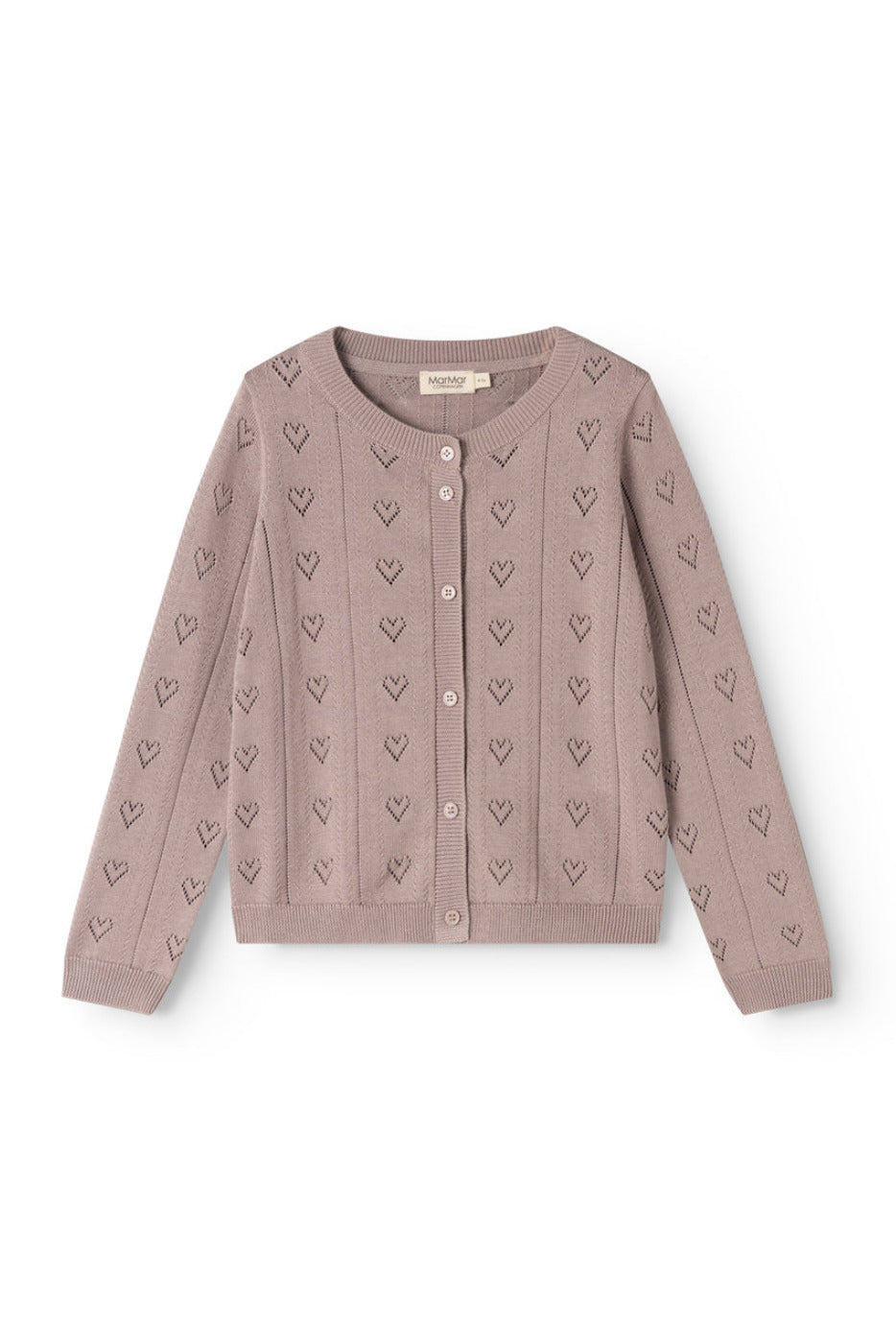 Tilda Pointelle Cardigan - Dusty Purple
