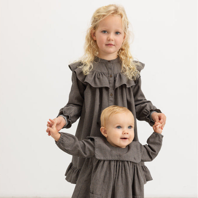 Dalina Dress - Houndstooth Check