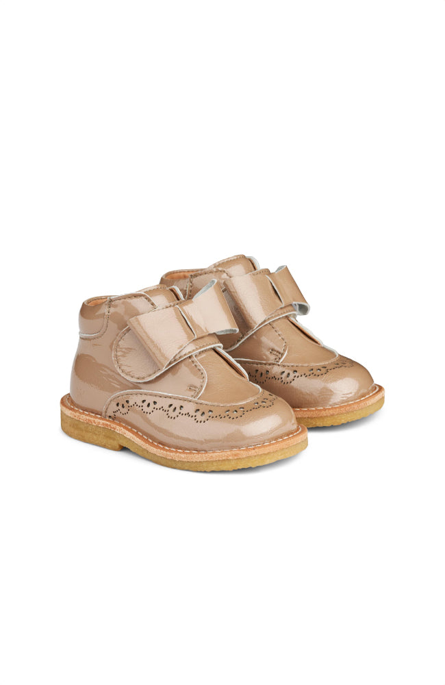 Bootie Velcro Bowy - Patent Beige