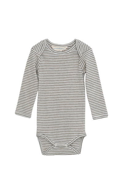 Baby Body Stripe - Taupe/Off White