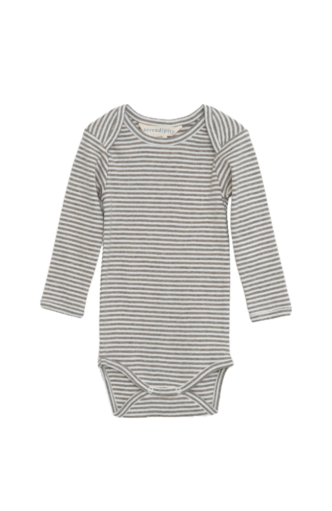 Baby Body Stripe - Taupe/Off White