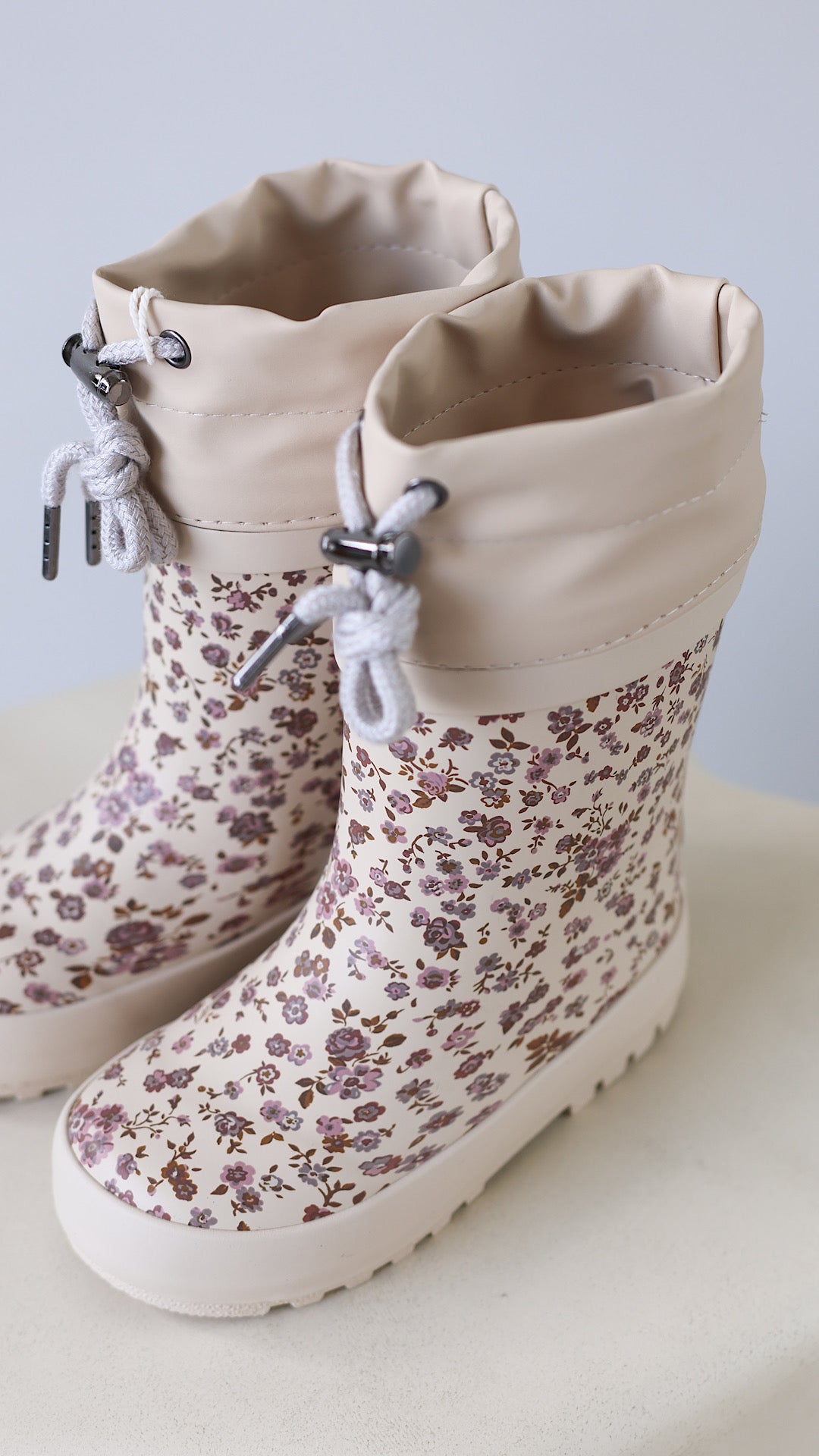 Rubber Boot Thermo Print - Rose Flowers