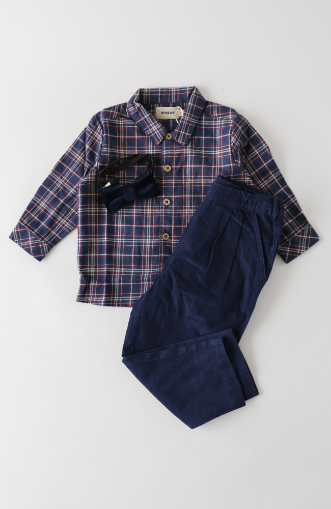 Shirt Oscar - Navy Check st.98-128