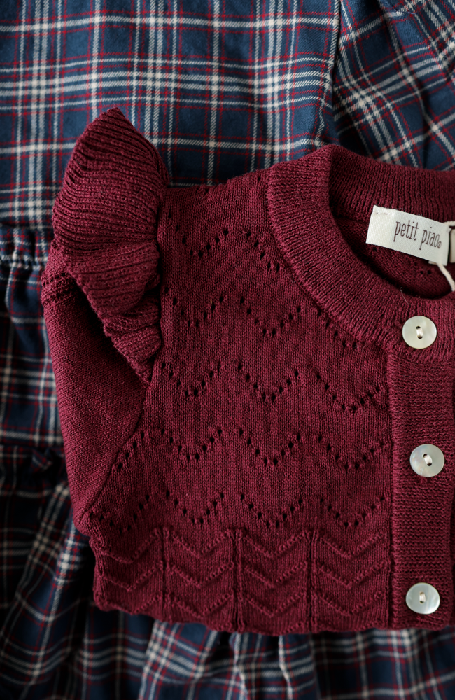 Cardigan Knit - Dark Cherry