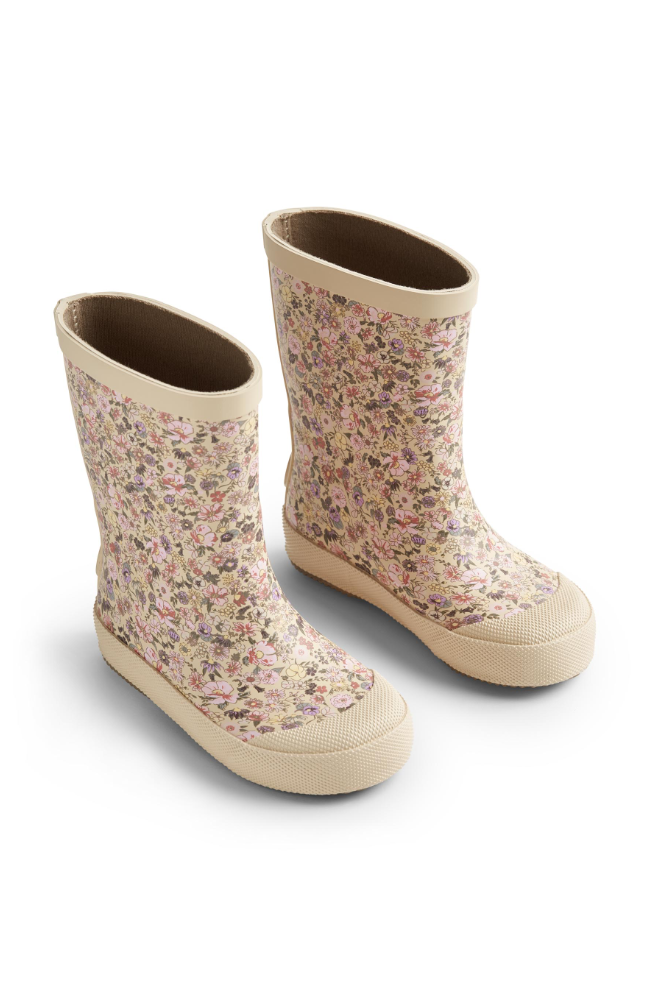 Muddy Rubber Boot Print - Clam Multi Flowers