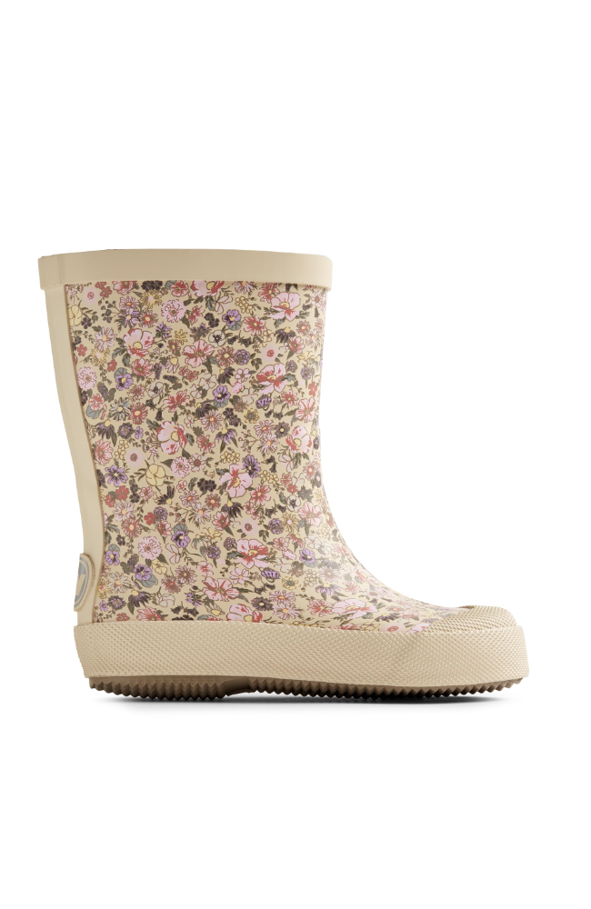 Muddy Rubber Boot Print - Clam Multi Flowers