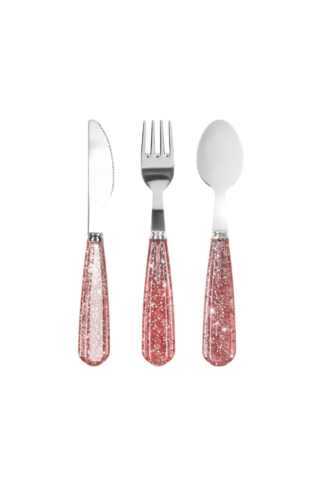 Glitter Cutlery - Sparkling Blush