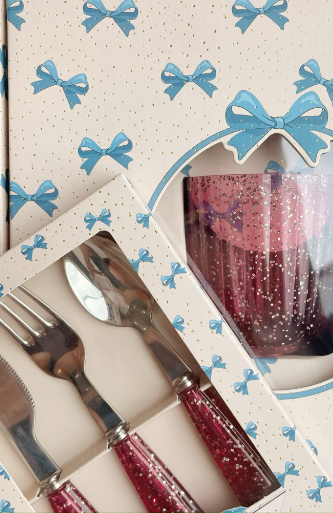 Glitter Cutlery - Sparkling Blush