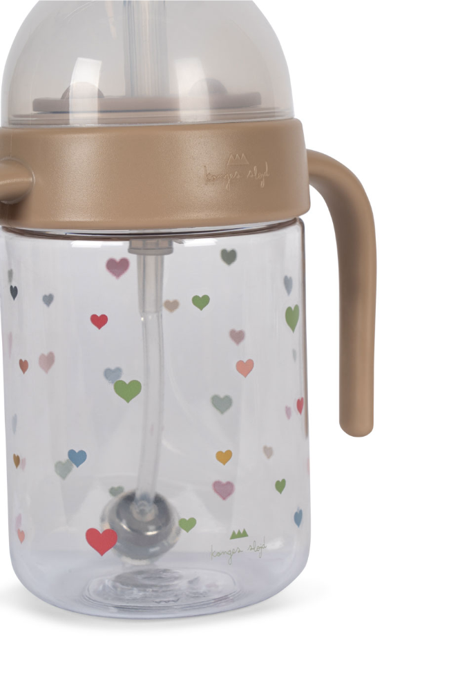 Baby Bottle With Handle - Multi Hearts