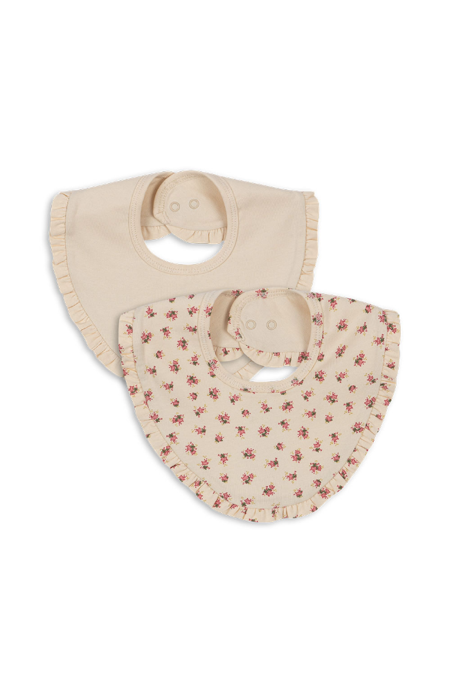 Basic 2 Pack Frill Bib - Buttercream / Bloomie