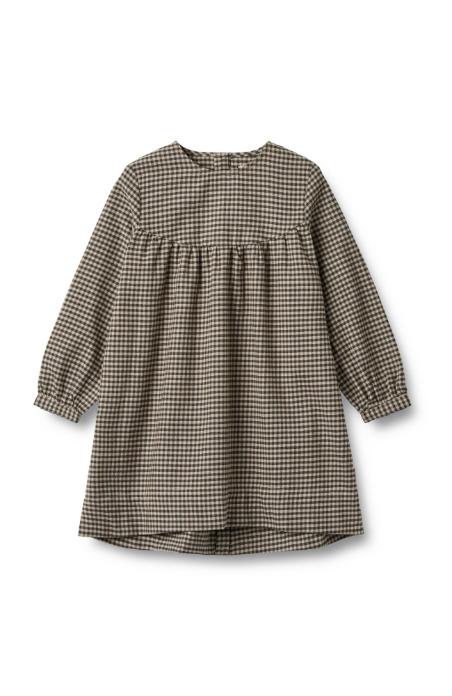 Dress L/S Fenja - Raven Check st.98-128