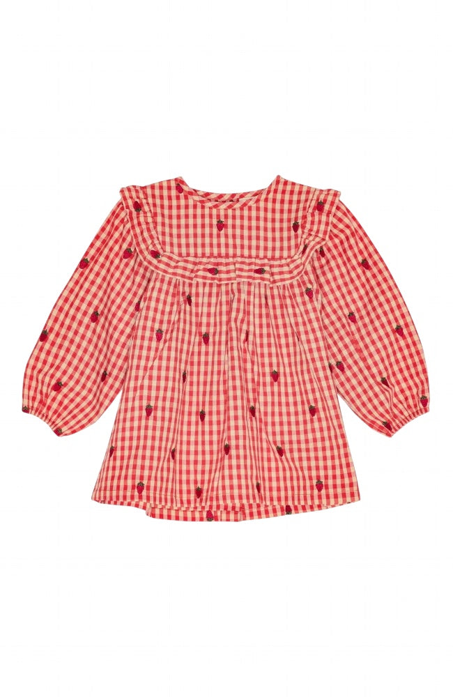 Molly LS Dress - Berry Gingham