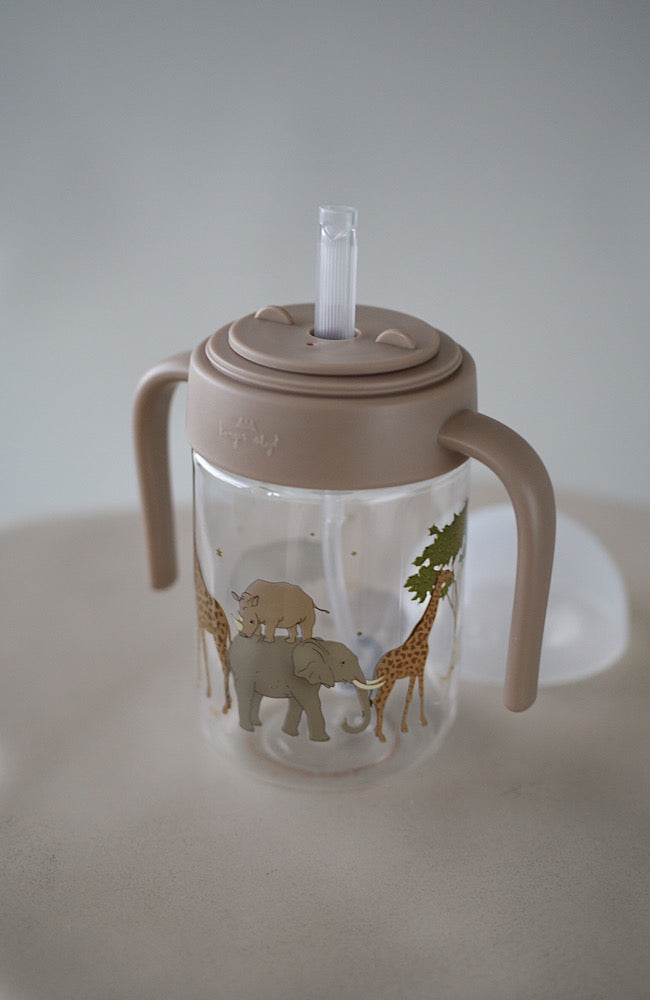 Baby Bottle With Handle - Safari