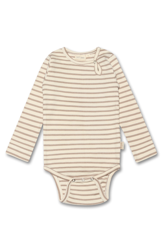 Body L/S Modal Striped - Simply Taupe