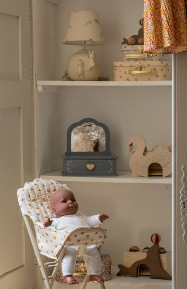 Wooden Makeup Mirror With Drawer - Sleet